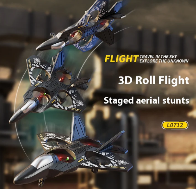 Super Lightweight RC Foam Airplane Fighter Jet Toy | Remote Control Plane with Lights, 360° Flips & Stunt Rolls | Durable EPP Material | Easy to Fly & Control | 150m Altitude & 300m Range