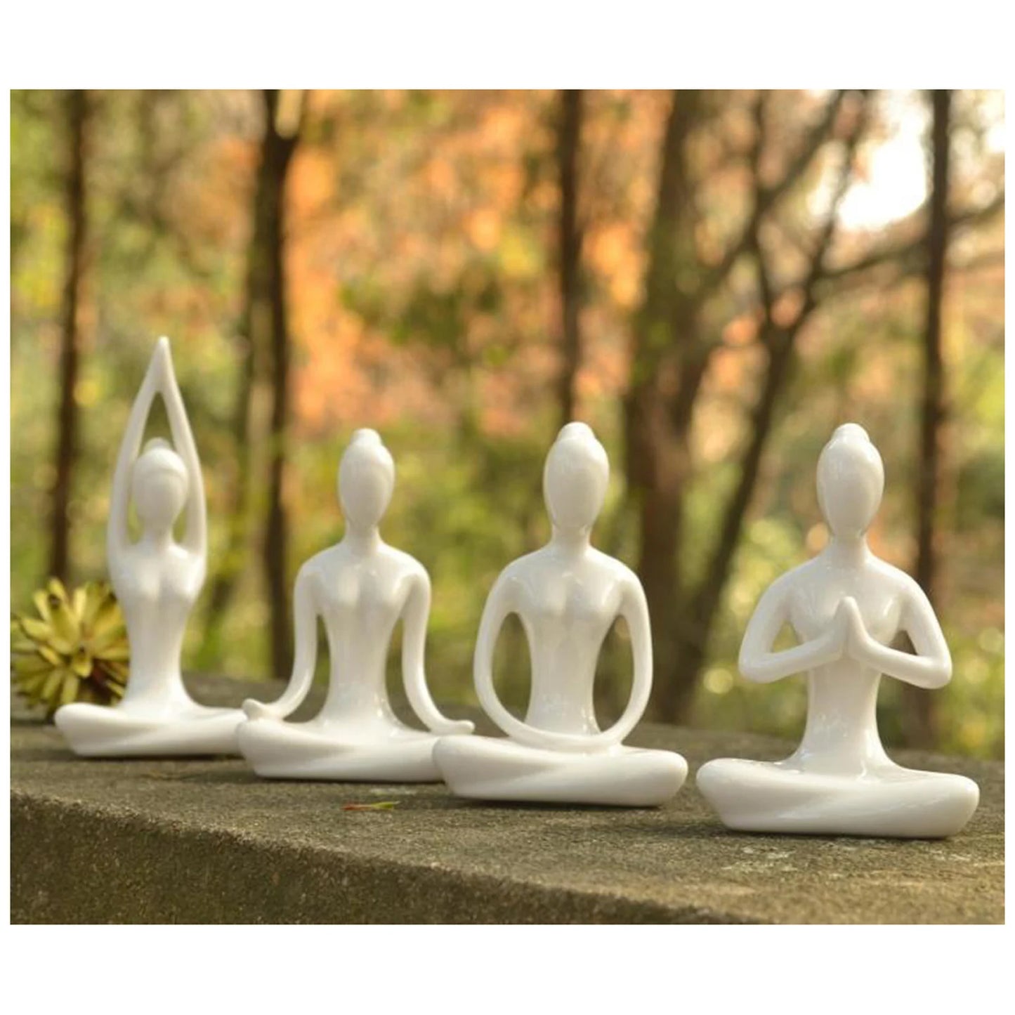 Angel figurines yoga