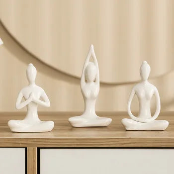 Angel figurines yoga