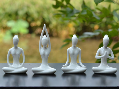 Angel figurines yoga